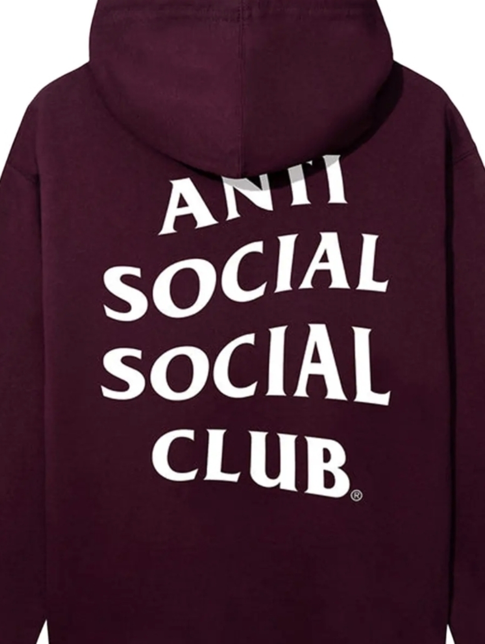 Anti Social Social Club Burgundy Logo Hoodie